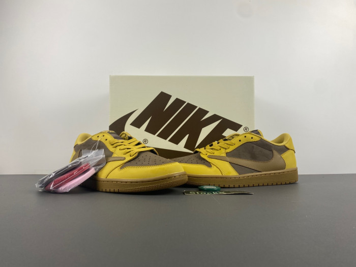 travis scott x air jordan yellow brown dm7866-665