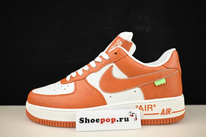 nike low air force 1 x orange white