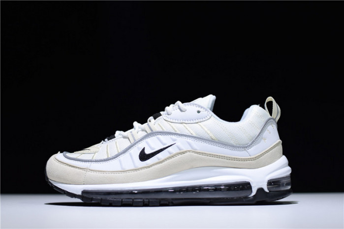 nike air max 98 “fossil” white/black-fossil-reflect silver ah6799-102