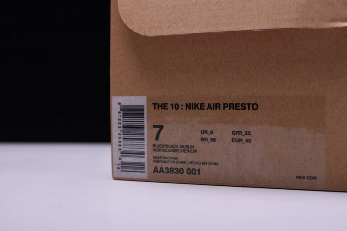 nike the 10: air presto "ofw" - aa3830 001