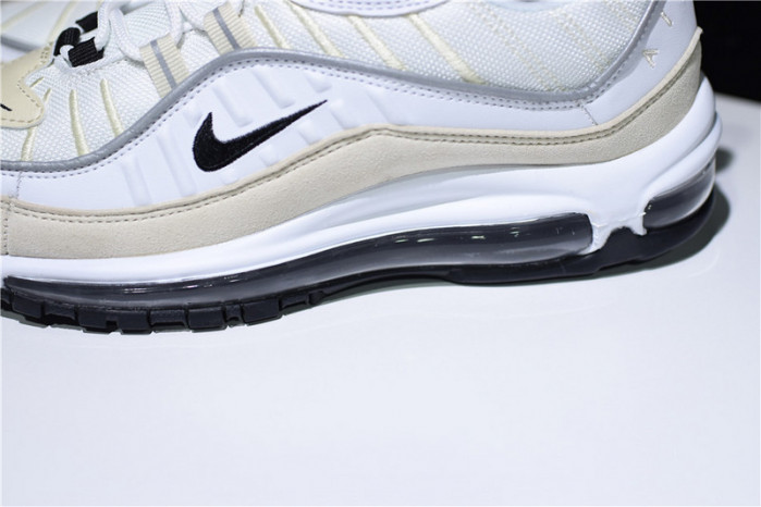 nike air max 98 “fossil” white/black-fossil-reflect silver ah6799-102