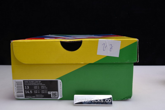 nike dunk low lemon wash multi-color cz9747-900