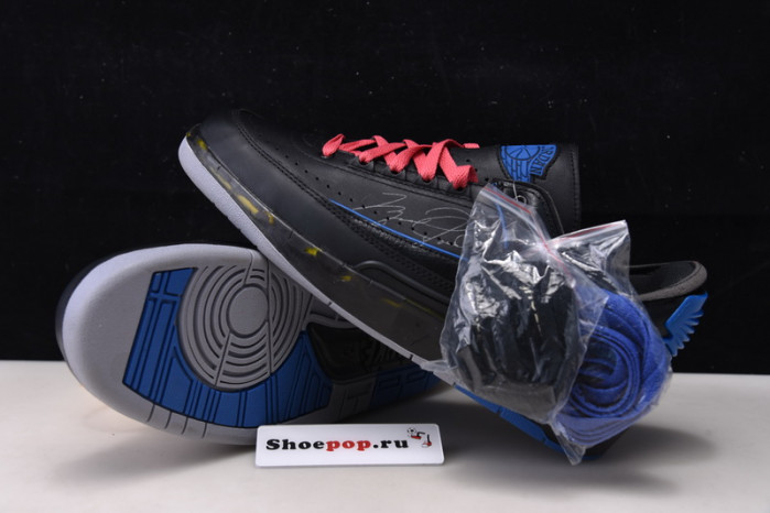 air jordan 2 retro low sp ofw black blue dj4375-004