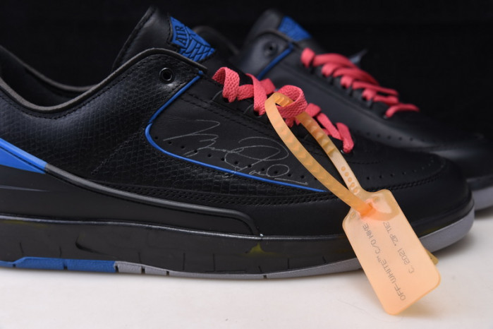 air jordan 2 retro low sp ofw black blue dj4375-004