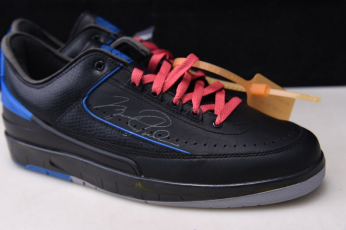 air jordan 2 retro low sp ofw black blue dj4375-004