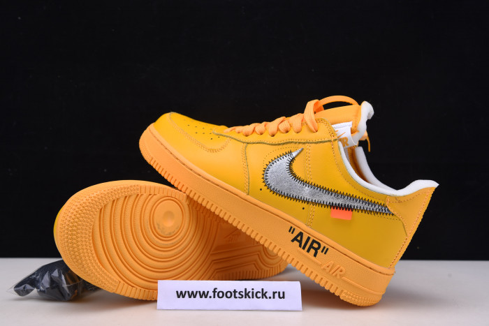 nike air force 1 low ofw university gold metallic silver dd1876-700