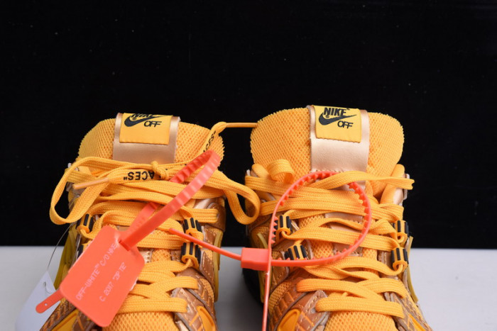 ofw x nike air rubber dunk “university gold cu6015-700