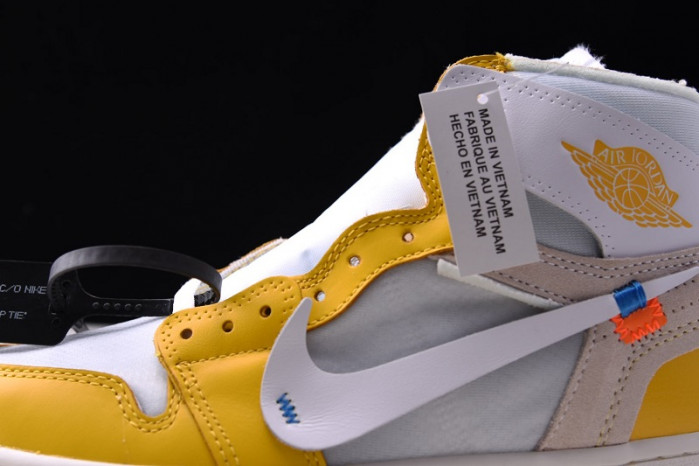 ofw air jordan 1 retro yellow white aq0818-149