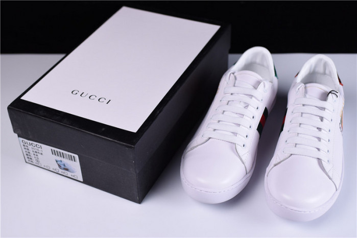 g*u*i ace embroidered low-top sneaker with gg logo