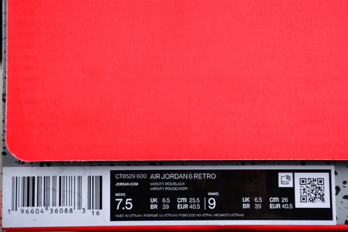 air jordan 6 "toro bravo" ct8529-600