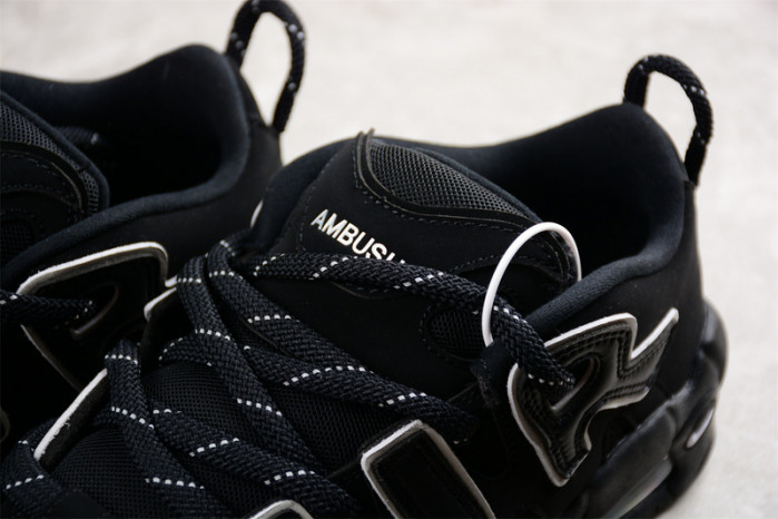 ambush x nike air more uptempo low “black/white” fb1299-001