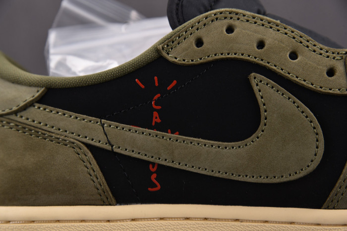 travis scott x air jordan 1 low og “black olive” dm7866-002